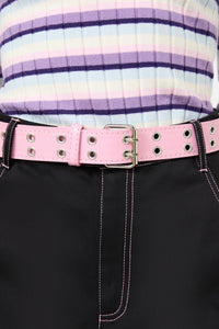 Dangerfield - Pale Pink Eyelet Belt - pale-pink