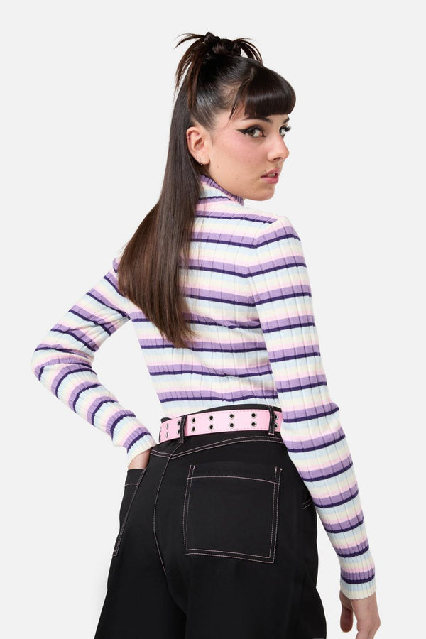 Dangerfield - Pale Pink Eyelet Belt - pale-pink