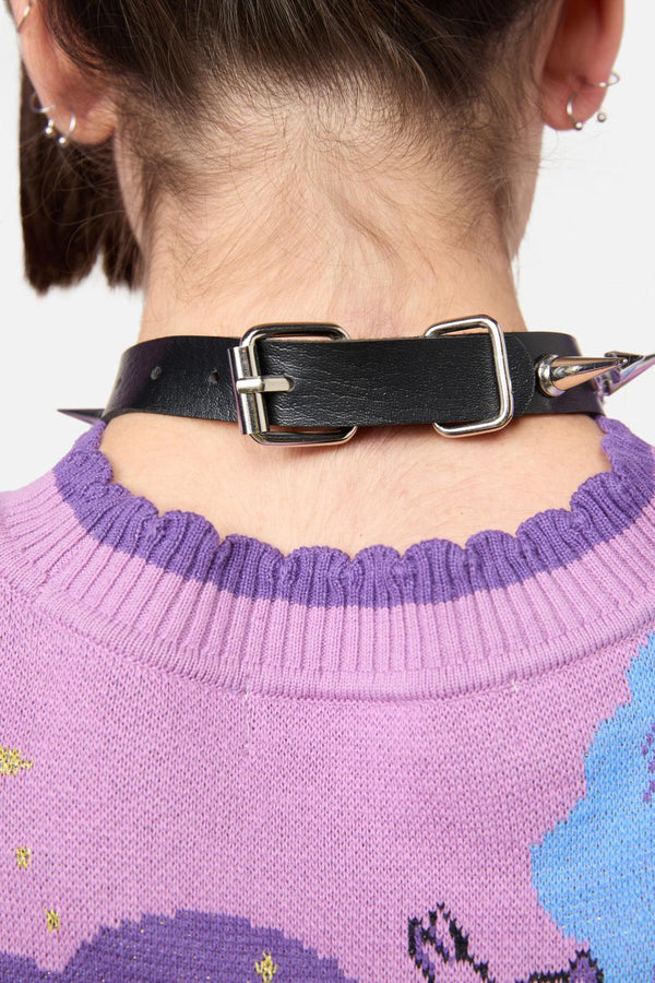 Dangerfield - Two Size Spike Choker - black