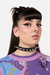 Dangerfield - Two Size Spike Choker - black