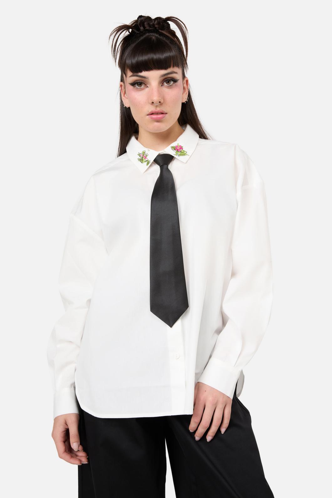 Dangerfield - Black Satin Tie - black
