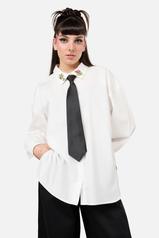 Dangerfield - Black Satin Tie - black