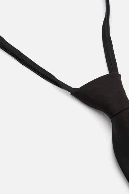 Dangerfield - Black Satin Tie - black