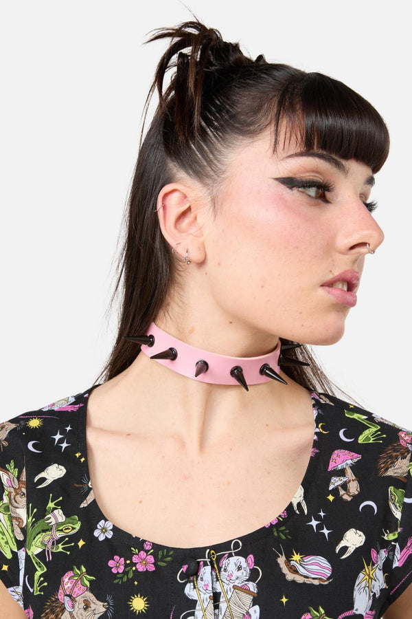 Dangerfield - Spike Choker - pink