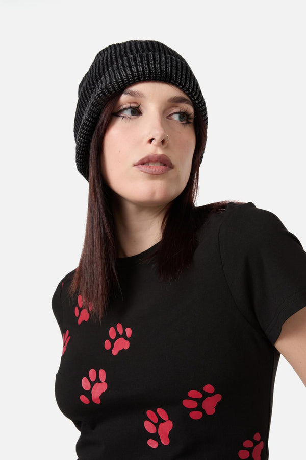 Dangerfield - Distressed Washed Beanie - black