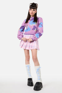 Dangerfield - White Lace Up Leg Warmers - white