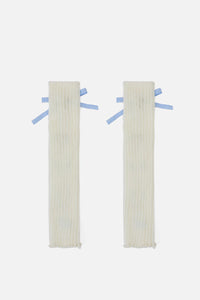 Dangerfield - White Lace Up Leg Warmers - white