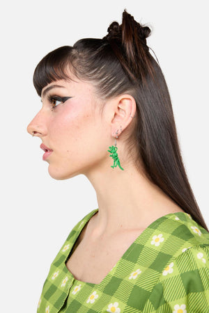 Dangerfield - Green T-Rex Earring - green