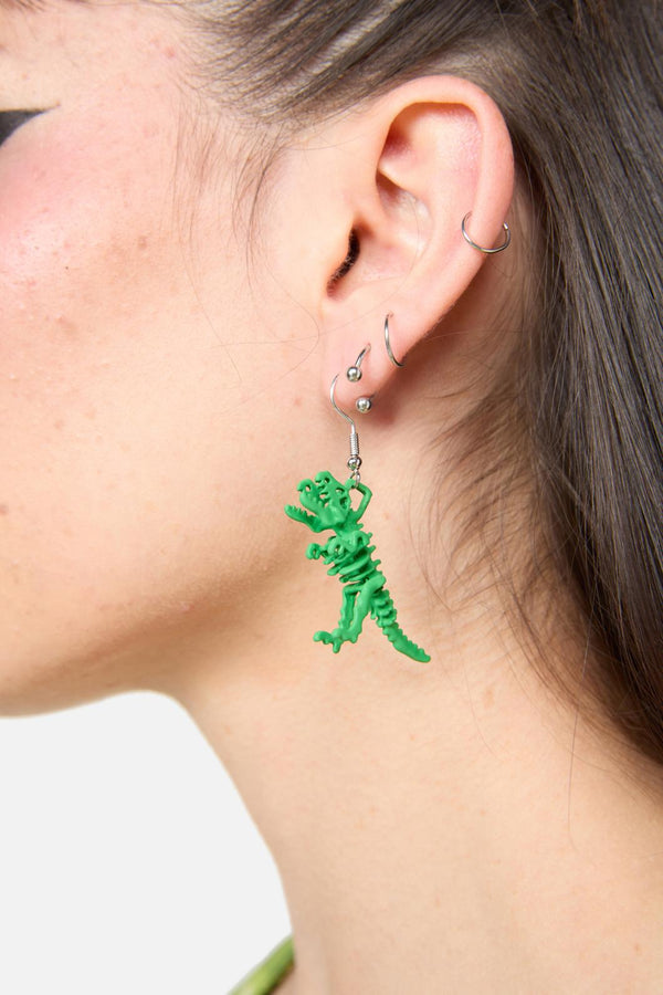 Dangerfield - Green T-Rex Earring - green