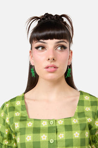 Dangerfield - Green T-Rex Earring - green
