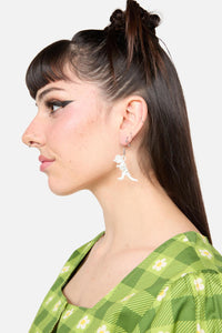 Dangerfield - White T-Rex Earring - white