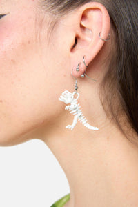 Dangerfield - White T-Rex Earring - white