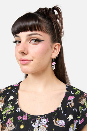 Dangerfield - Critters Mushroom Earrings - multi
