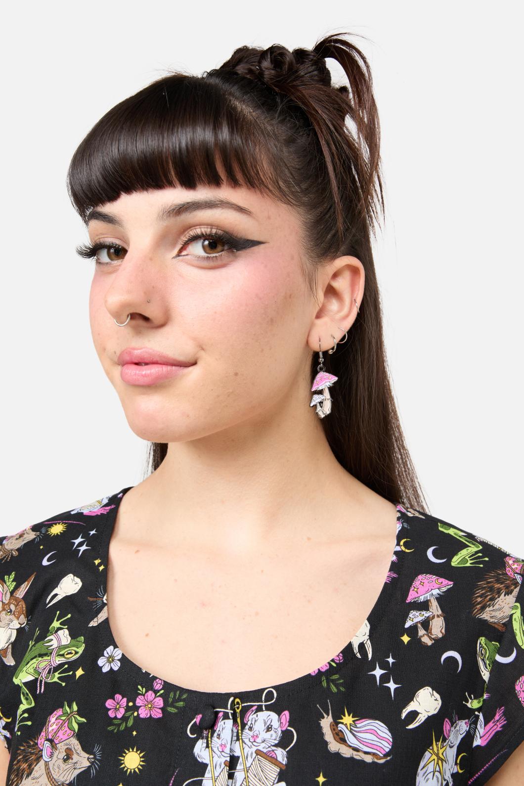 Dangerfield - Critters Mushroom Earrings - multi