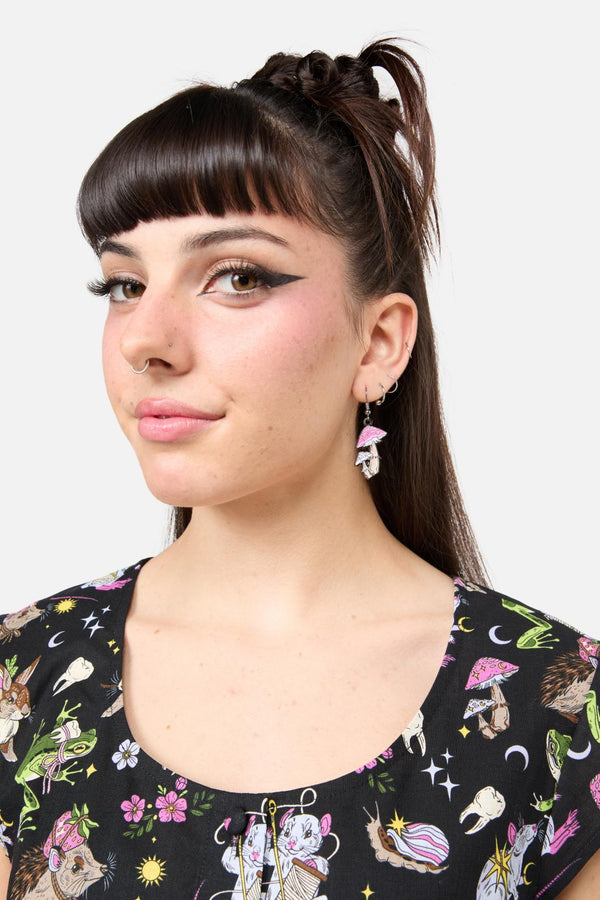 Dangerfield - Critters Mushroom Earrings - multi