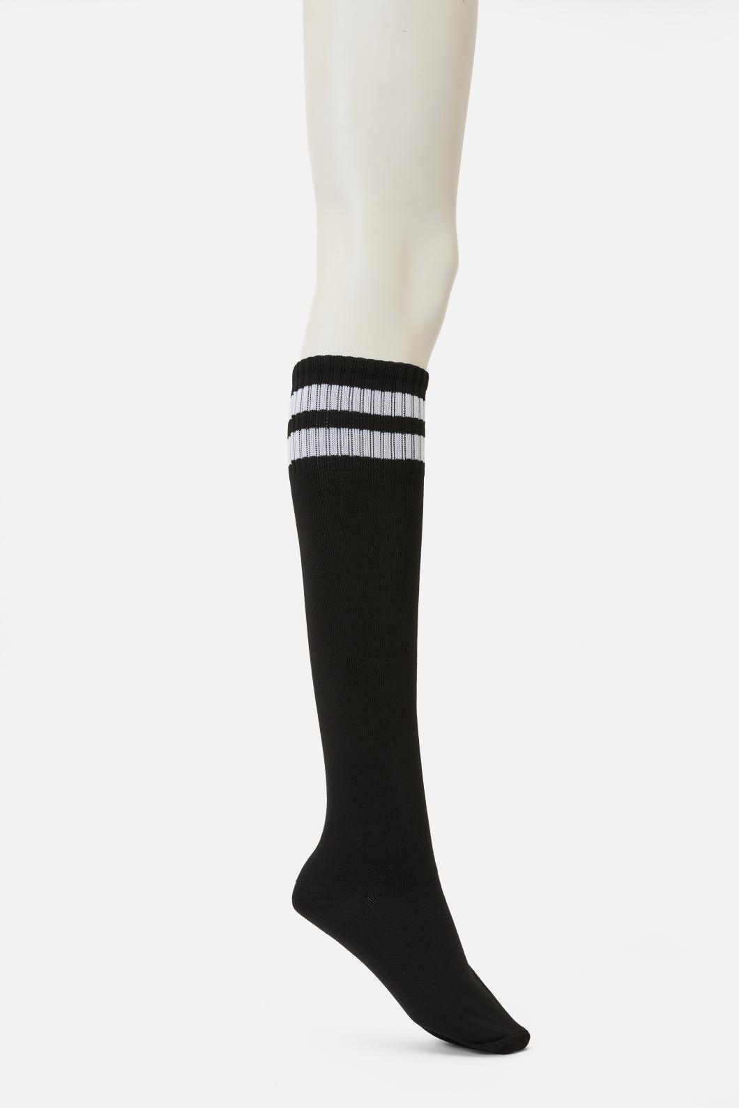 Dangerfield - Black Knee High Stripe Sock - black