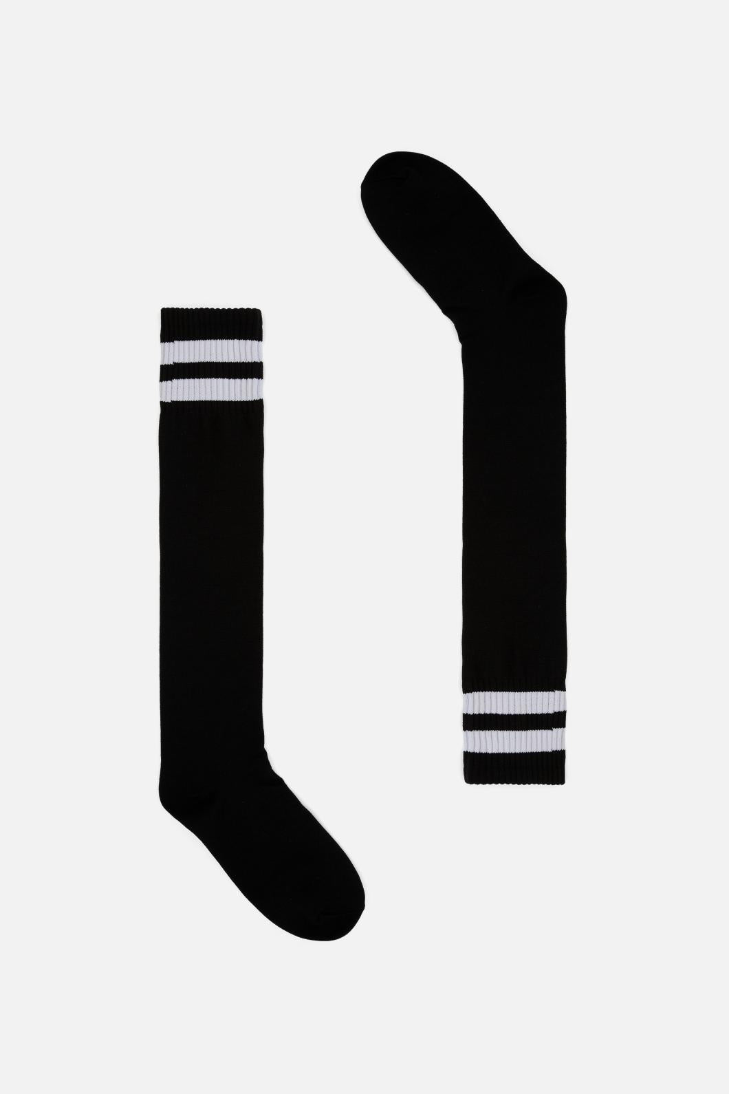 Dangerfield - Black Knee High Stripe Sock - black