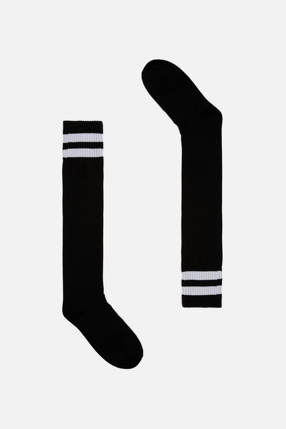 Dangerfield - Black Knee High Stripe Sock - black