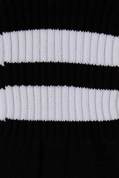 Dangerfield - Black Knee High Stripe Sock - black