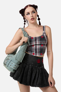 Dangerfield - Denim Slouch Bag - grey