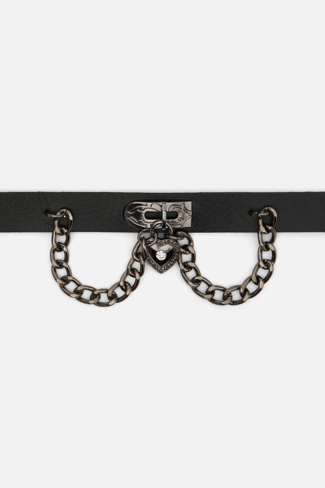 Dangerfield - Locket Chain Choker - black