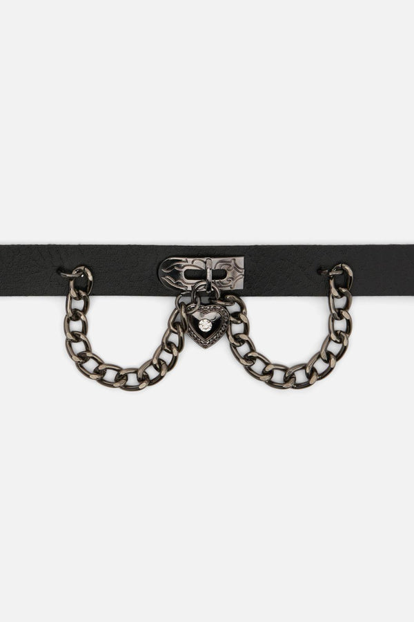 Dangerfield - Locket Chain Choker - black