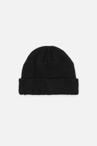 Dangerfield - Distressed & Pierced Beanie - black