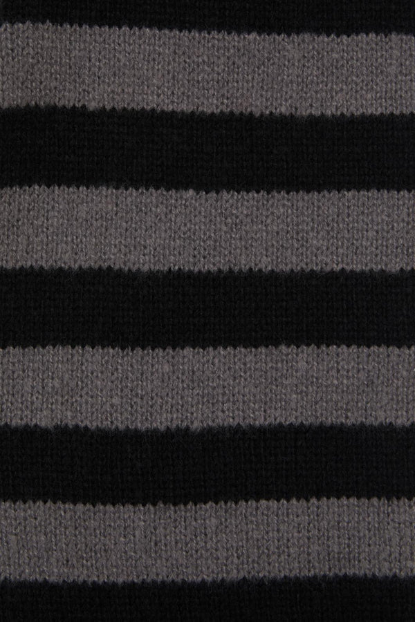 Dangerfield - Wide Striped Leg Warmers - black-grey