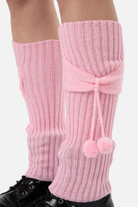Dangerfield - Pink Bow Pom Legwarmers - pink