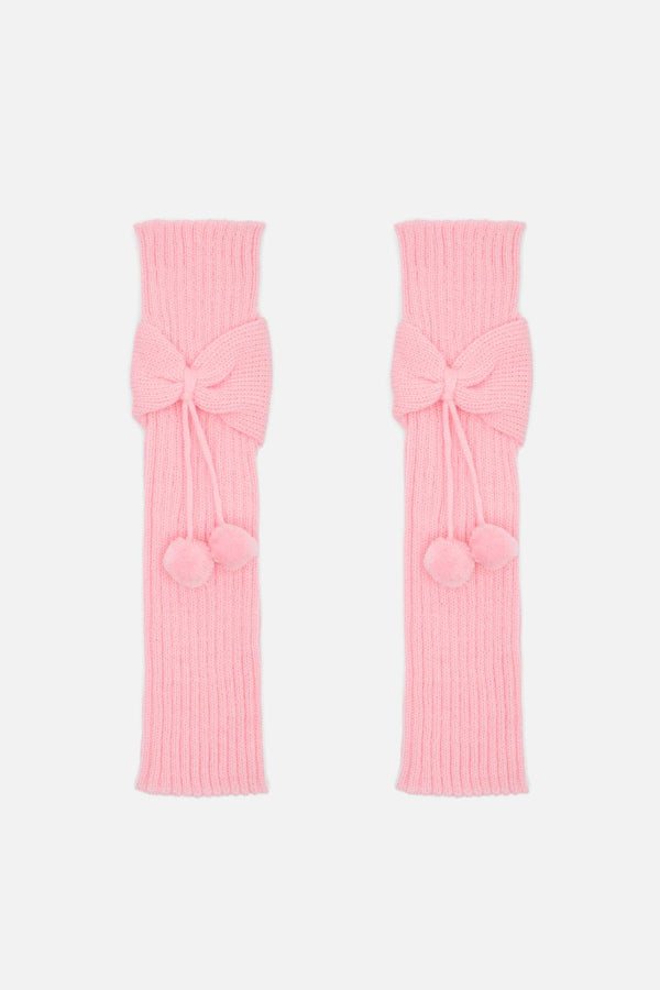 Dangerfield - Pink Bow Pom Legwarmers - pink