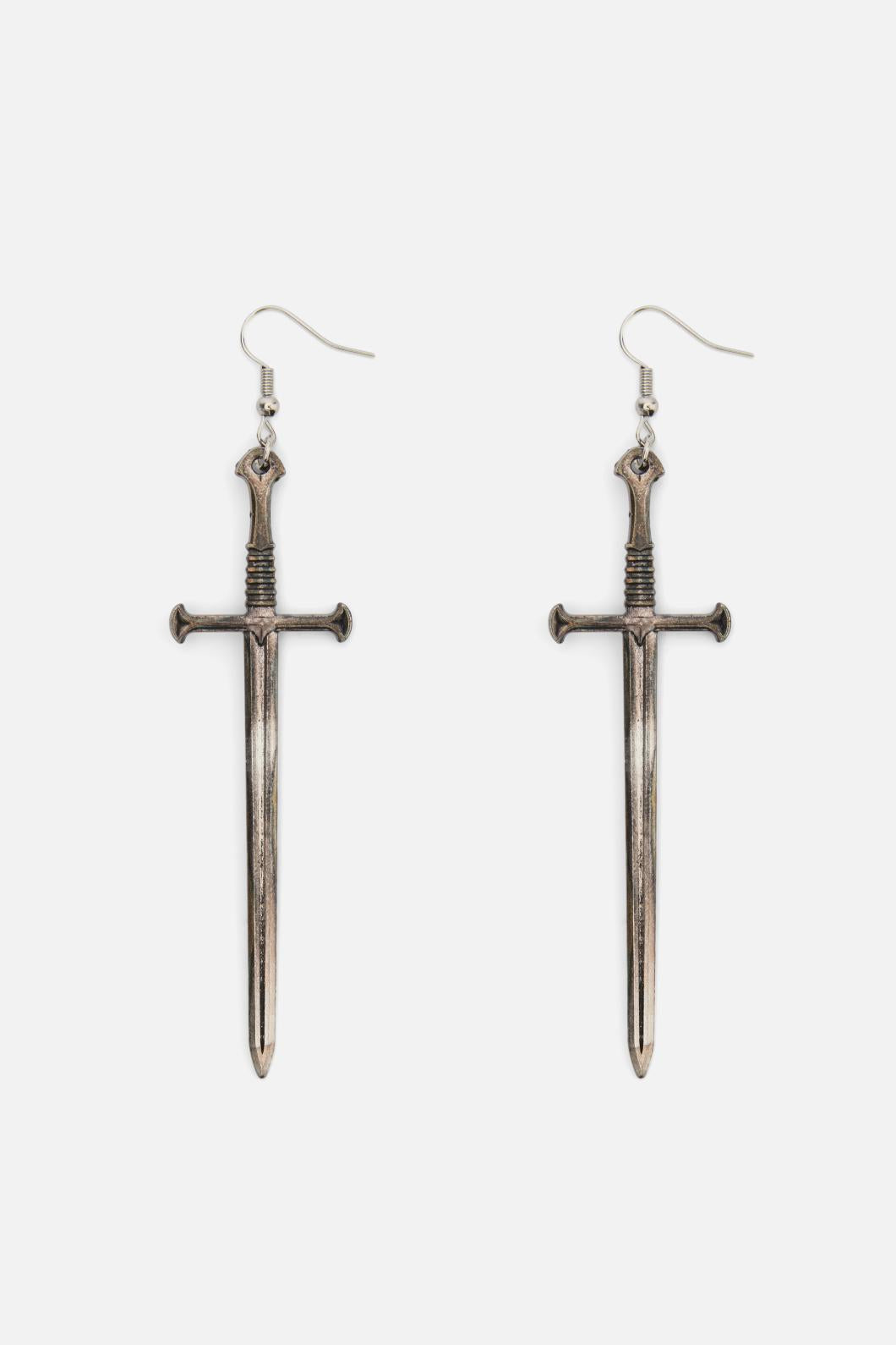 Dangerfield - Silver Sword Earrings - silver
