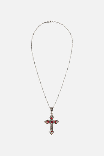 Dangerfield - Baroque Cross Necklace - silver