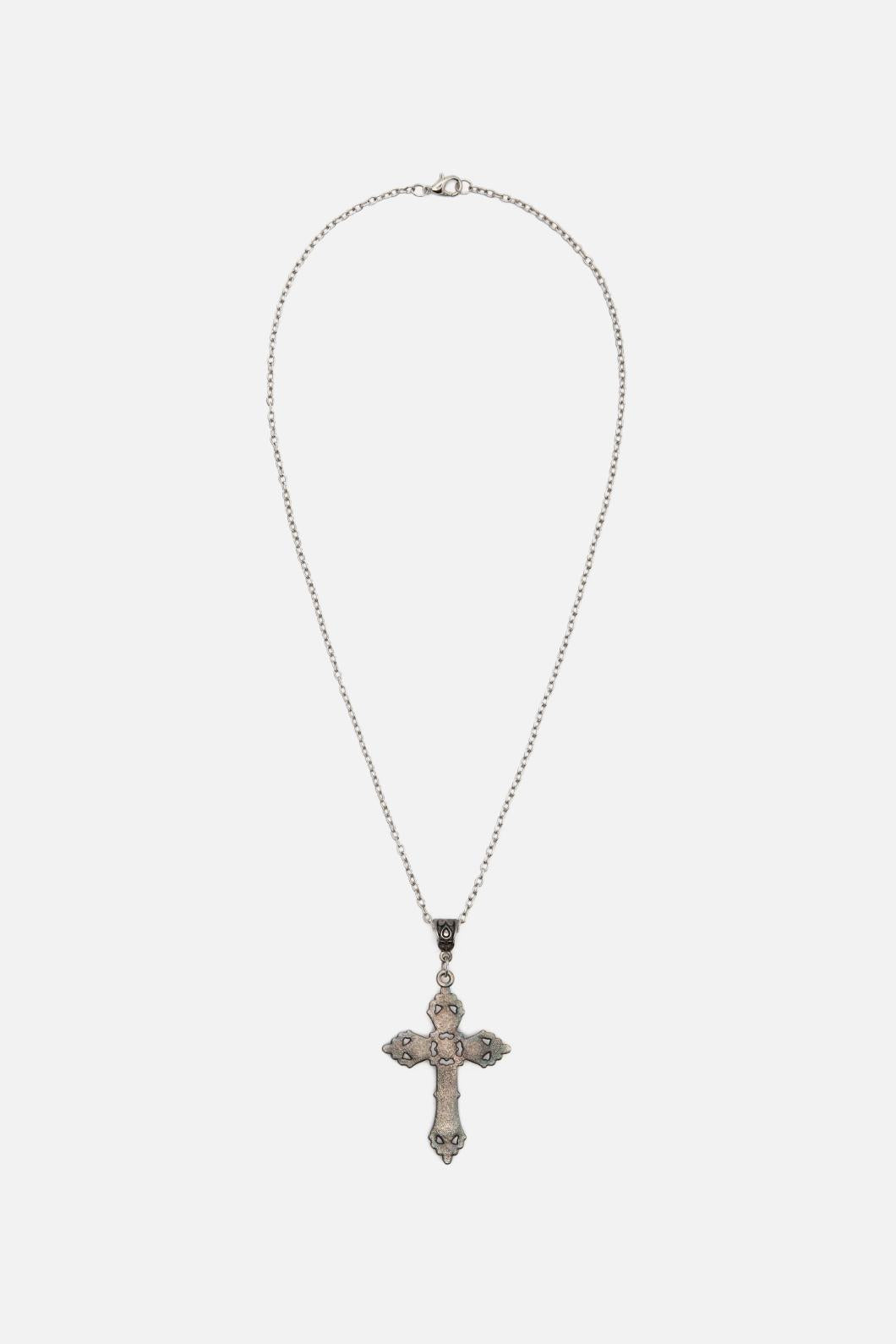 Dangerfield - Baroque Cross Necklace - silver