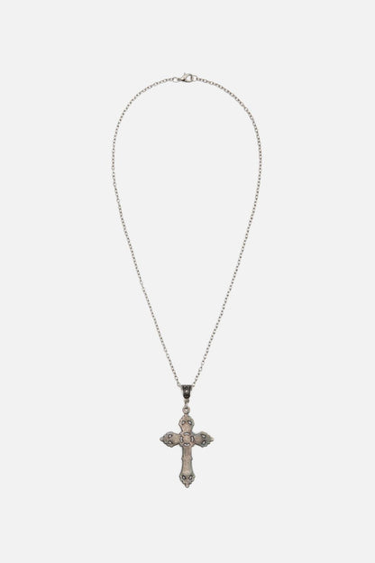 Dangerfield - Baroque Cross Necklace - silver