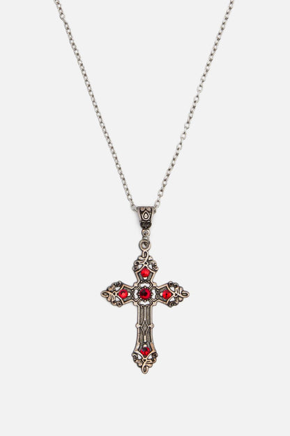 Dangerfield - Baroque Cross Necklace - silver
