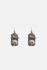 Dangerfield - Raven Skull Earrings - silver