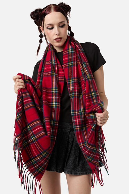 Dangerfield - Tartan Red Scarf - red