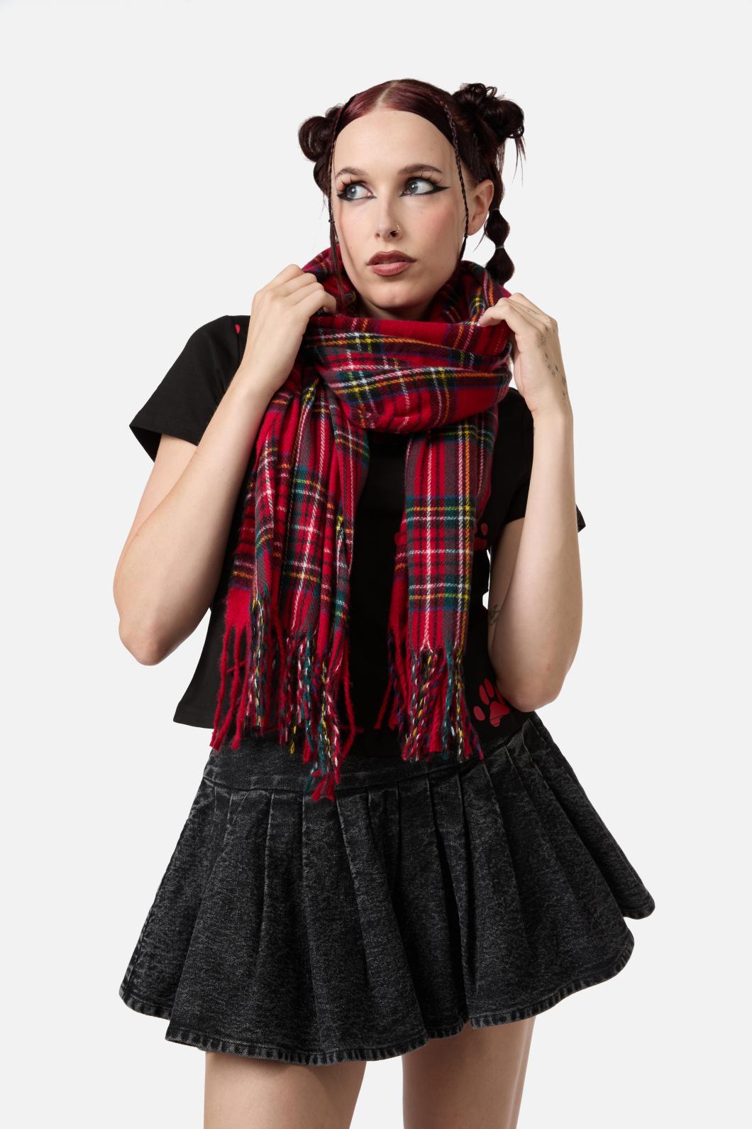 Dangerfield - Tartan Red Scarf - red