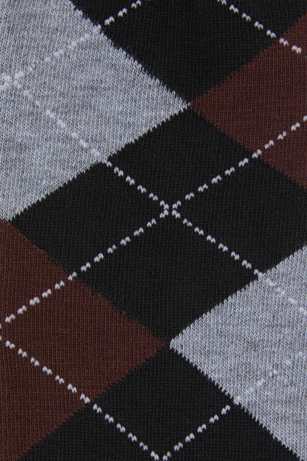 Dangerfield - Long Argyle Socks - black-grey