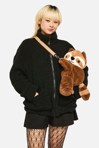 Dangerfield - Raccoon Plush Backpack - tan