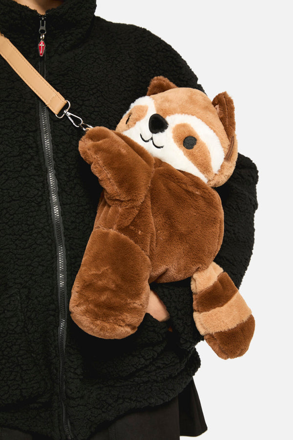 Dangerfield - Raccoon Plush Backpack - tan