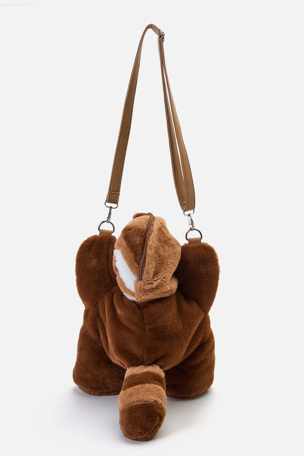 Dangerfield - Raccoon Plush Backpack - tan