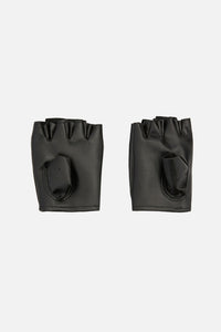 Dangerfield - Round Stud Faux Leather Gloves - black