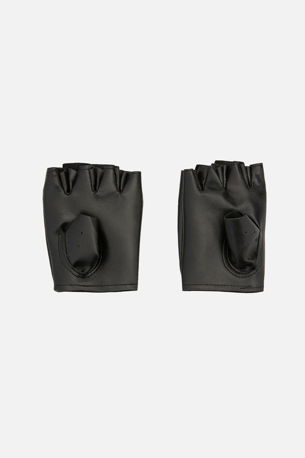 Dangerfield - Round Stud Faux Leather Gloves - black