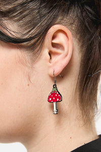 Dangerfield - Frog Shroom Earrings - red