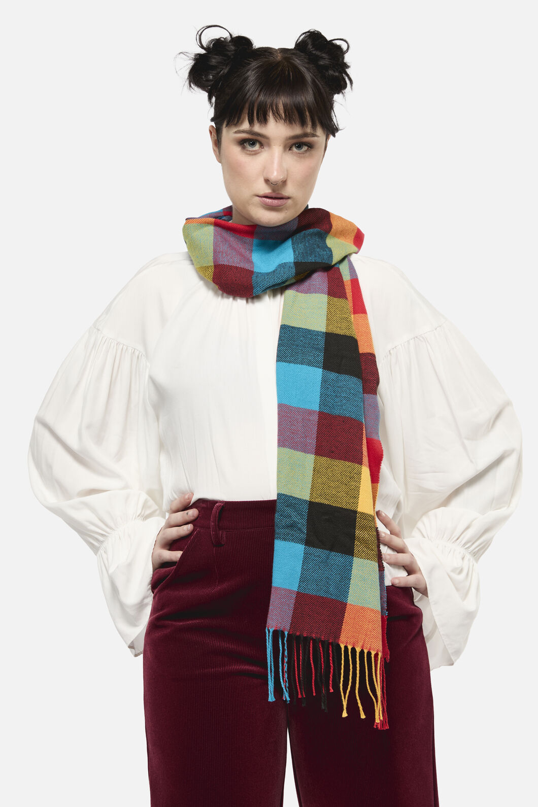 Dangerfield - Coloured Check Scarf - multi