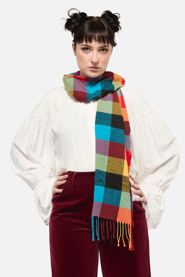 Dangerfield - Coloured Check Scarf - multi