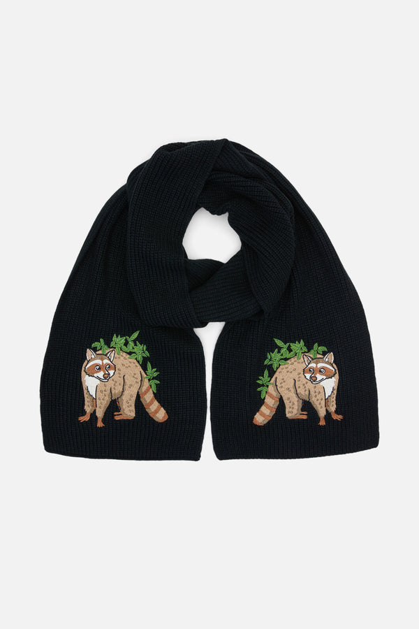 Dangerfield - Haus of Raccoon Knit Scarf - black
