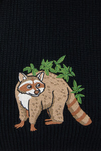 Dangerfield - Haus of Raccoon Knit Scarf - black
