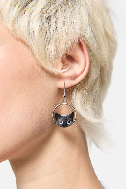 Dangerfield - Pepping Cat Earring - silver